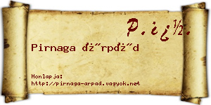 Pirnaga Árpád névjegykártya