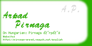 arpad pirnaga business card